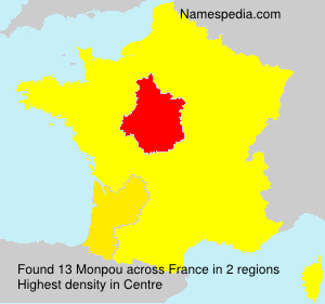 Surname Monpou in France
