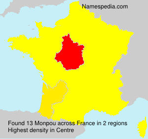 Surname Monpou in France Surname Monpou in France