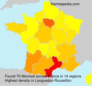Surname Monreal in France Surname Monreal in France