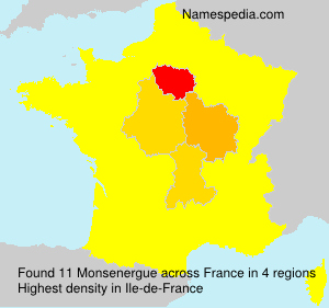 Surname Monsenergue in France Surname Monsenergue in France