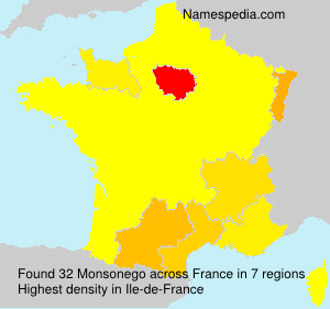 Surname Monsonego in France Surname Monsonego in France