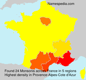 Surname Monsonis in France Surname Monsonis in France