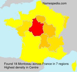 Surname Montceau in France Surname Montceau in France