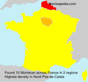 Surname Montecer in France Surname Montecer in France