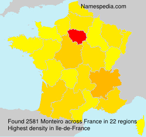 Surname Monteiro in France Surname Monteiro in France