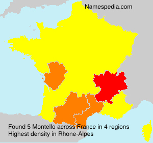 Surname Montello in France Surname Montello in France
