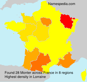 Surname Monter in France Surname Monter in France