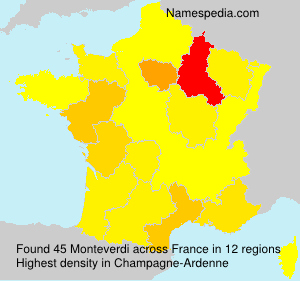 Surname Monteverdi in France