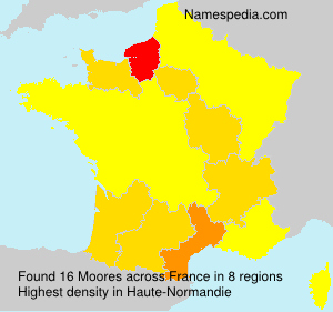 Surname Moores in France Surname Moores in France