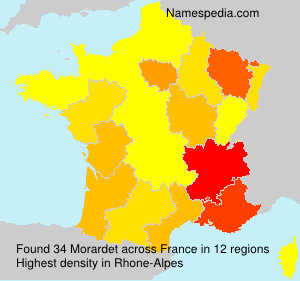 Surname Morardet in France Surname Morardet in France