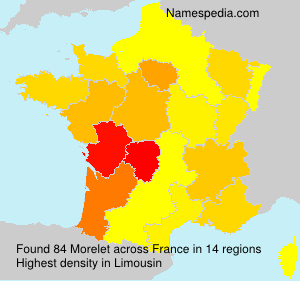 Surname Morelet in France Surname Morelet in France