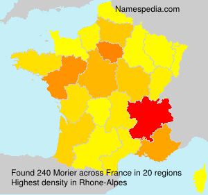 Surname Morier in France Surname Morier in France