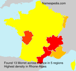 Surname Morret in France Surname Morret in France