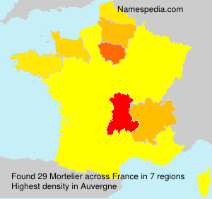Surname Mortelier in France Surname Mortelier in France