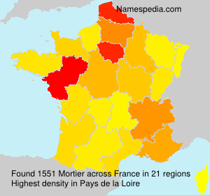Surname Mortier in France Surname Mortier in France