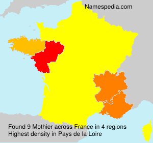 Surname Mothier in France Surname Mothier in France