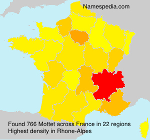 Surname Mottet in France Surname Mottet in France