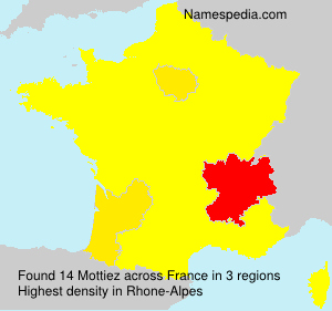 Surname Mottiez in France Surname Mottiez in France