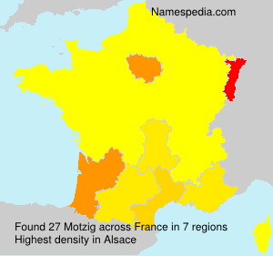 Surname Motzig in France Surname Motzig in France