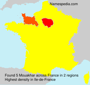 Surname Mouakhar in France Surname Mouakhar in France