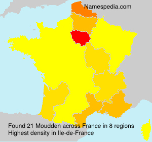Surname Moudden in France Surname Moudden in France
