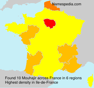 Surname Mouhajir in France Surname Mouhajir in France