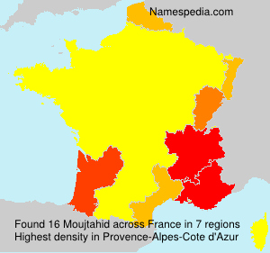 Surname Moujtahid in France Surname Moujtahid in France