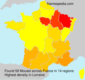Surname Mousel in France Surname Mousel in France