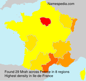Surname Mrah in France Surname Mrah in France