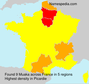 Surname Muaka in France Surname Muaka in France