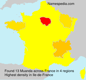 Surname Muanda in France Surname Muanda in France