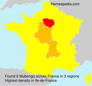 Surname Mubenga in France Surname Mubenga in France