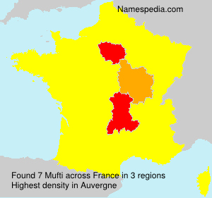 Surname Mufti in France Surname Mufti in France