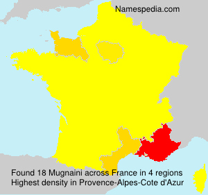 Surname Mugnaini in France Surname Mugnaini in France