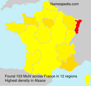 Surname Muhl in France Surname Muhl in France