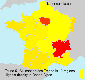 Surname Mulsant in France Surname Mulsant in France