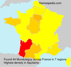 Surname Munduteguy in France Surname Munduteguy in France