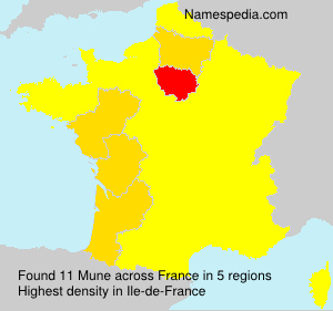 Surname Mune in France Surname Mune in France