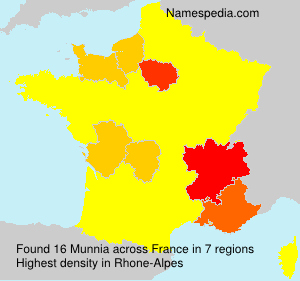Surname Munnia in France Surname Munnia in France