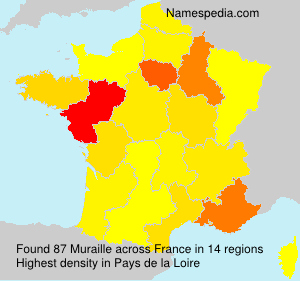 Surname Muraille in France Surname Muraille in France