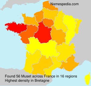 Surname Muset in France Surname Muset in France