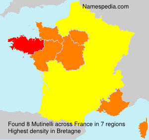 Surname Mutinelli in France Surname Mutinelli in France