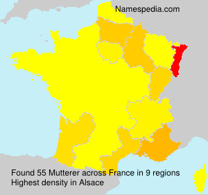 Surname Mutterer in France Surname Mutterer in France