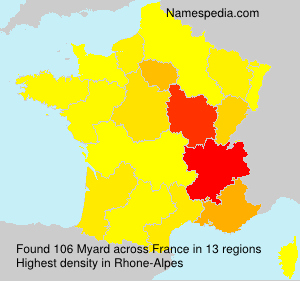 Surname Myard in France Surname Myard in France