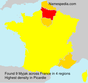 Surname Myjak in France Surname Myjak in France