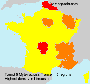 Surname Myter in France Surname Myter in France