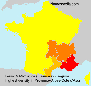 Surname Myx in France Surname Myx in France