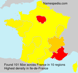 Surname Mze in France Surname Mze in France