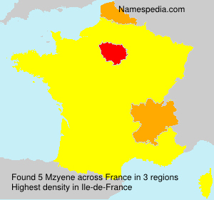 Surname Mzyene in France Surname Mzyene in France