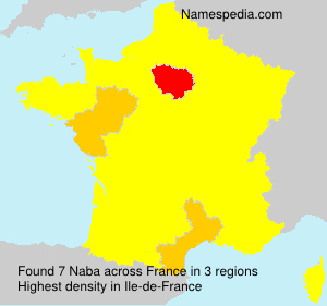 Surname Naba in France Surname Naba in France